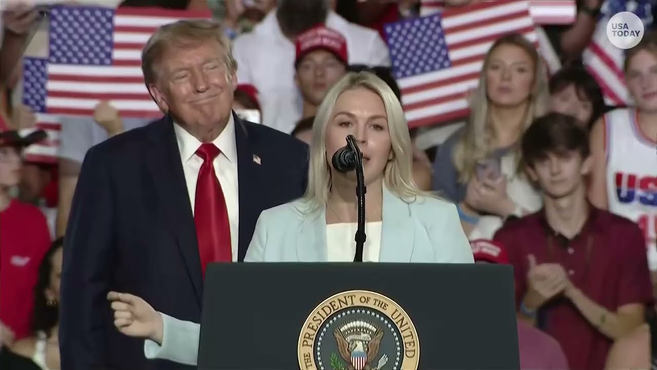 At Donald Trump's Myrtle Beach rally, Karoline Leavitt gets thanked and is brought on stage