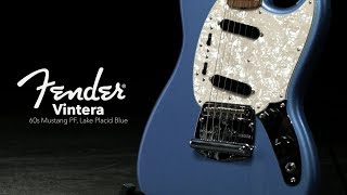 Video thumbnail for Fender Vintera 60s Mustang PF, Lake Placid Blue | Gear4music demo by Gear4music Guitars