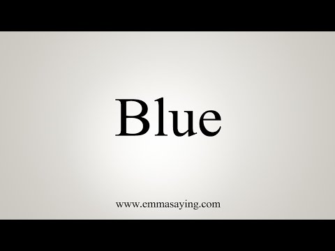 Part of a video titled How To Say Blue - YouTube