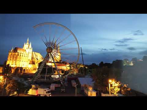 Zeitraffer Aufbau des Oktoberfestes Erfurt