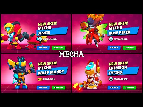 ALL MECHA SKINS UNLOCK ANIMATION | Brawl Stars 
