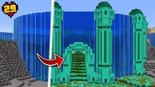 I Transformed the Ocean Monument into a GIANT Aquarium in Minecraft Hardcore!