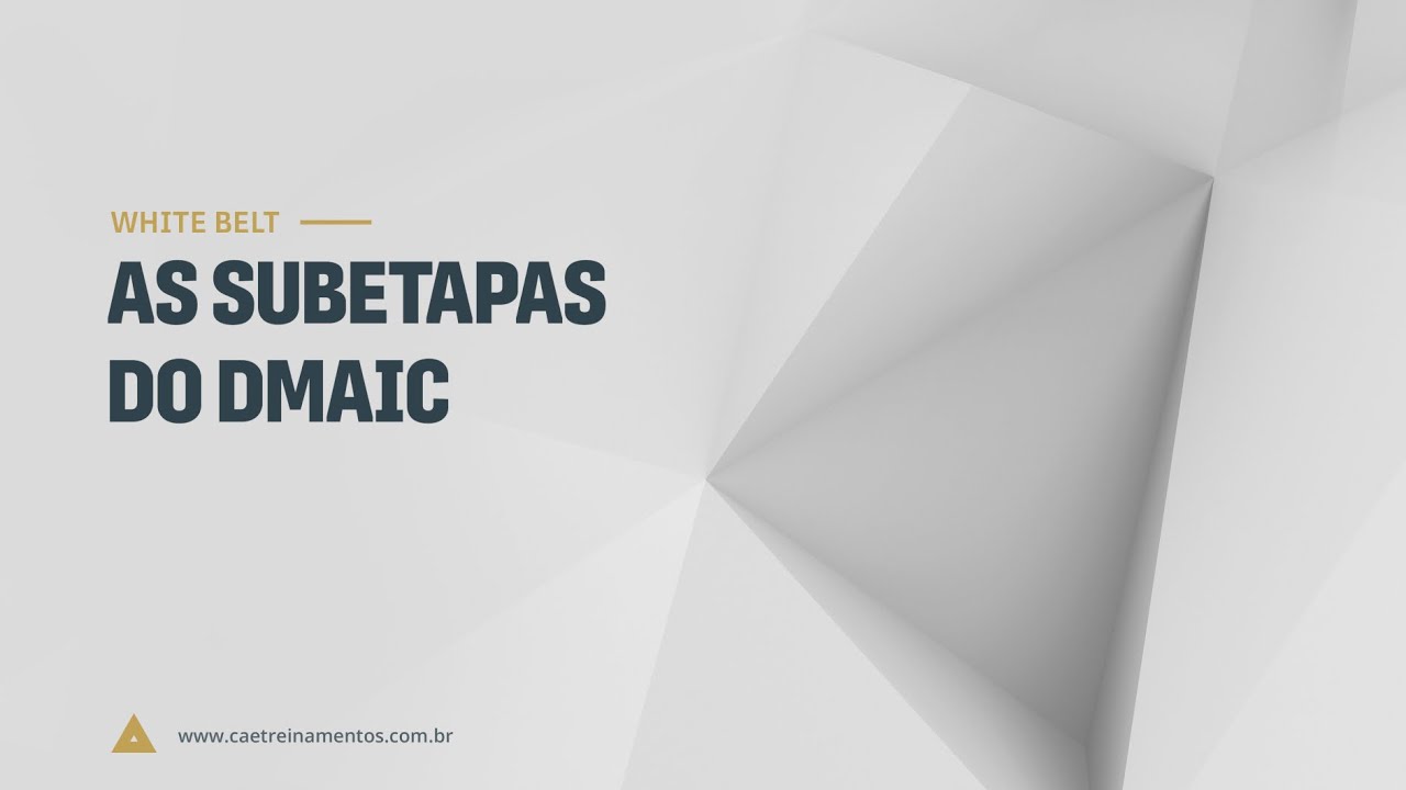 [Novo Curso White Belt] Aula 14 - As subetapas do DMAIC