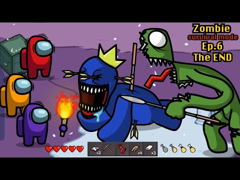 The END - Rainbow Friends 🛠 Survival Mode Among Us Zombie - Animation