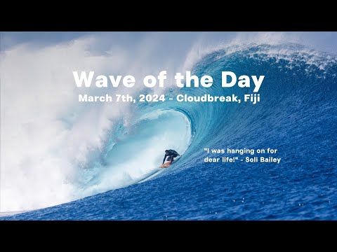 Wave of the Day: Soli Bailey, Second Reef Cloudbreak, Mar 7th