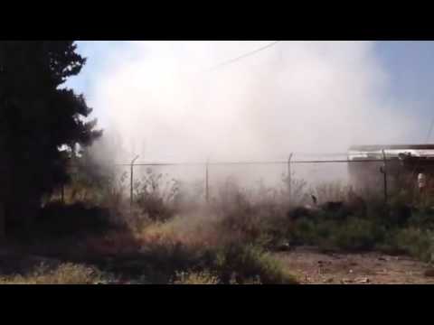 استهداف  قوات النظام بصاروخ في مطار دير الزور العسكري من قبل كتائب الفرات في محافظة دير الزور