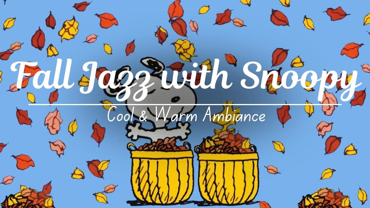 Snoopy's Autumn Jazz: Study, Work, or Relax 🍂📚 | Cool & Warm Ambiance