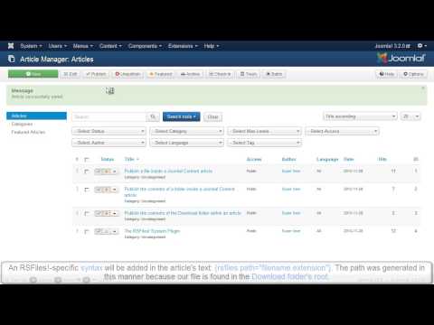 Ep. 50: Publish files and folders inside Joomla! articles  with RSFiles!