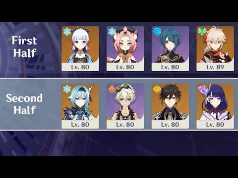 ayaka and eula | 2.3 spiral abyss floor 12 full clear (9 stars)