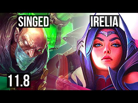 SINGED vs IRELIA (TOP) | Rank 4 Singed, 8/1/10, 300+ games | EUW Master | v11.8