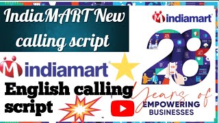 IndiaMART English calling script|IndiaMART calling script💥👍🌹