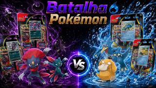 Quem leva? BATALHA de Blisters POKÉMON: FOGO FANTASMAGÓRICO vs MEGA EVOLUÇÃO!