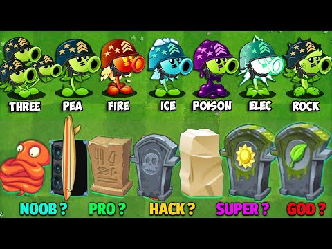 All Plants Level Max use 2 POWER UP Vs Team Gravestone - PvZ 2 Challenge