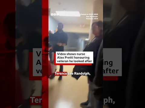 Video shows Alex Pretti honouring veteran he looked after. #Minneapolis #Minnesota #BBCNews