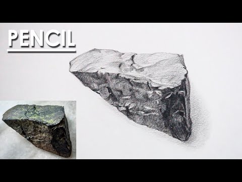 How to Draw A Rock in Pencil | shading details