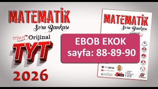 Mikro Orijinal SAYFA: 88-89-90 TYTMatematik Soru Bankası Çözümleri 2026 #tytmate
