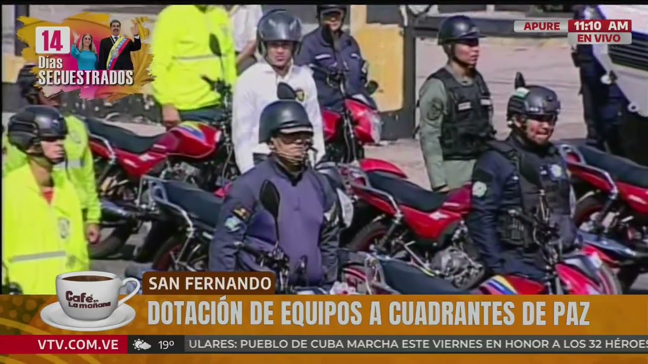 Diosdado Cabello en dotación de equipos para Cuadrantes de Paz en Apure, 16 enero 2026