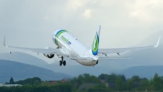 preview picture of video 'Transavia France Boeing 737-800 F-GZHJ Taking Off at Strasbourg Entzheim Airport [SXB-LFST]'