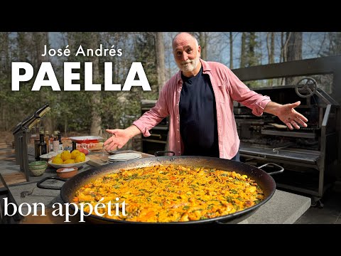 How José Andrés Makes A Massive Open-Fire Paella | Made to Order | Bon Appétit