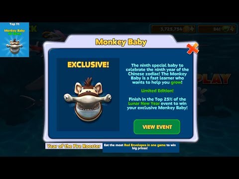 Year of the Fire Rooster New (Win Monkey Baby) Live Event - Hungry Shark Evolution