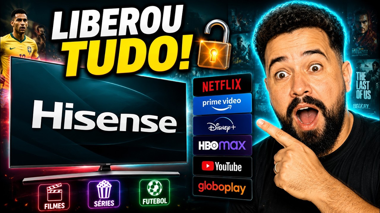 🔥 MELHOR IPTV PARA TV HISENSE – FILMES, SÉRIES E FUTEBOL AO VIVO!