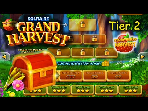 Completing Tier 2 of Golden Reed with 3 stars (Solitaire Grand Harvest - GG.GR T2)