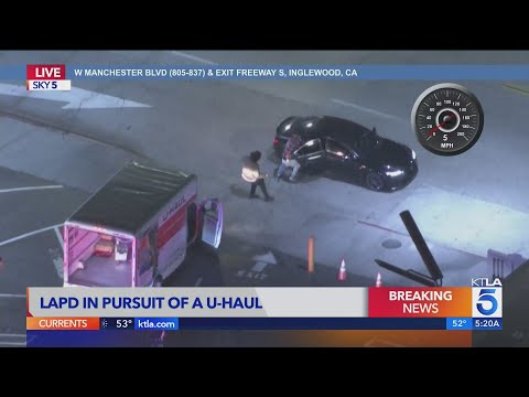 LAPD chases suspects in a stolen U-Haul