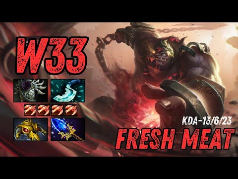 W33 [Pudge] - How To Deal With Ember Mid - Dota2 pro Full Gameplay