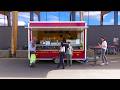 One Woman Makes Street Food Pasta On Country Road Street Food Near Berlin Germany