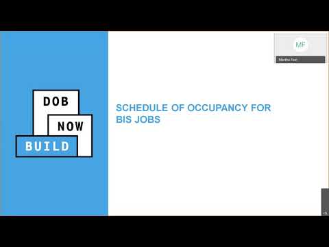 DOB NOW: BUILD – Occupancy in BIS Jobs Webinar