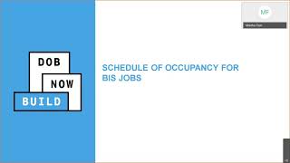 DOB NOW: BUILD – Occupancy in BIS Jobs Webinar