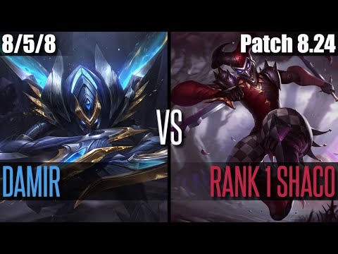 DAMIR KHA'ZIX vs. RANK 1 SHACO - NA Challenger Ranked Patch 8.24b