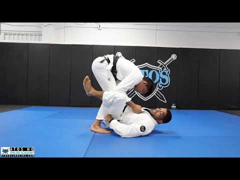 Scissors sweep using the lapel + arm bar from mount position - Andre Galvao