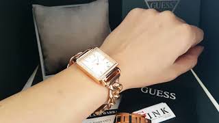 Closer Look Guess Rose Gold Ladies Watch W1030L4