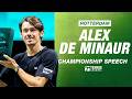 Alex De Minaur Championship Speech 2026 Rotterdam