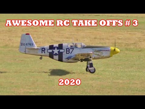 "AWESOME RC TAKE OFFS" -  WW2  FIGHTERS TAKING OFF - TBOBBORAP1 # 3 - 2020