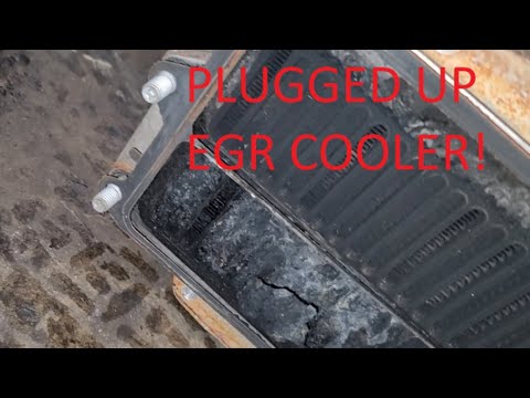 International maxxforce DT egr cooler plugged up good!
