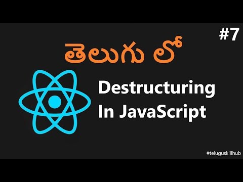 Destructuring In Javascript Javascript Tutorials In Telugu Javascript For Beginners Javascript