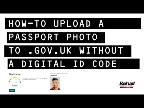 How to upload your passport photo WITHOUT a digital ID photo code