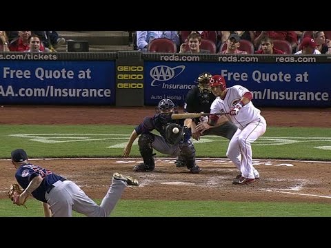 MIN@CIN: Suarez scores Byrd with bunt single