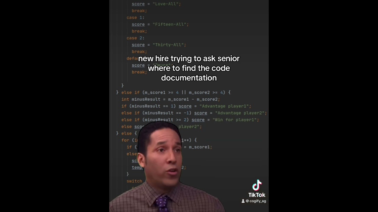 Senior: I am the documentation. 😎| Funny videos | Programming Humor | Code documentation | Cogify AG
