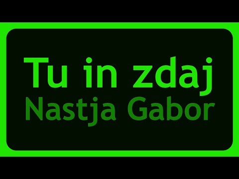 Nastja Gabor - Tu in zdaj (Karaoke)