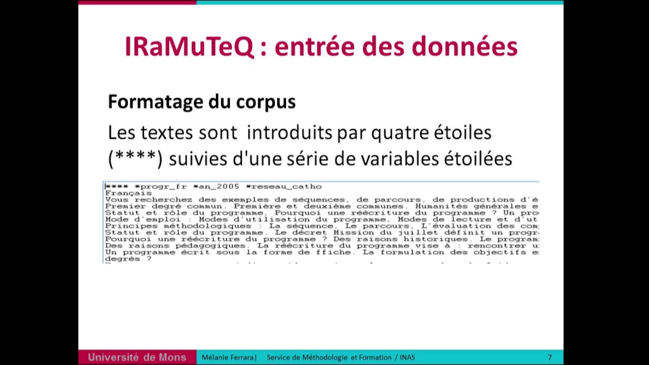 Partie 1 : Explication théorique (iramuteq)