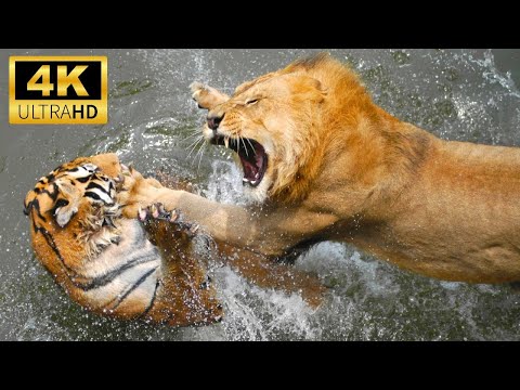 Big Cats Of The World 4K - Scenic Wildlife Film | Tigers, Lion, Jaguar, Cheetah, Leopard, Lynx