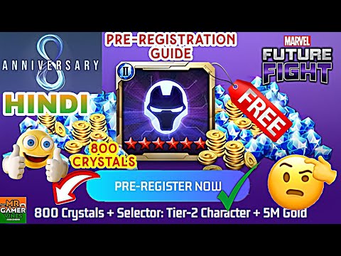 PRE REGISTER ? 🤔 GUIDE | 😯👉Free CRYSTAL t2 SELECTOR Marvel future fight Mr GAMER VINES Hindi👍