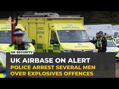 Several men arrested after explosives incident near UK airbase used by US