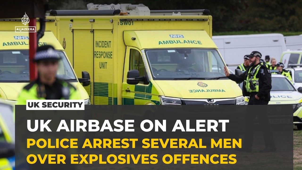 Several men arrested after explosives incident near UK airbase used by US