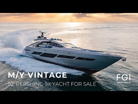 M/Y VINTAGE - 92' Pershing 9X Yacht For Sale