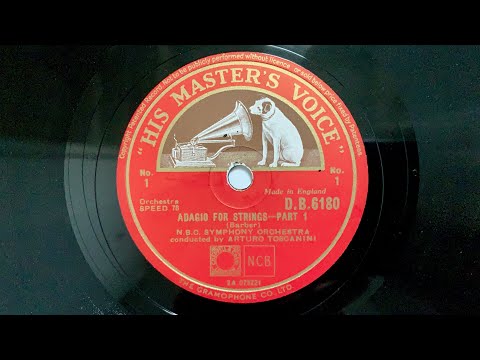 78rpm record: Barber: Adagio for strings