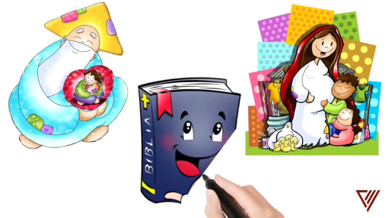 Explicando a Oração do Rosário Mariano para crianças 🌹🌹🌹🌹🌹| Desenho Católico